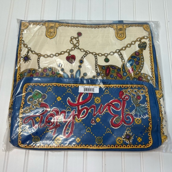 Brighton Glittering Love 2024 Holiday Tote $150 Jewel Colors NEW. 878 - Picture 4 of 5